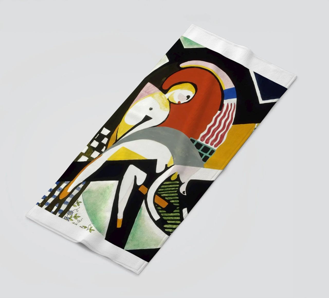 Stuart Davis Thundershower American Modernist Print beach towel by NorwesClub