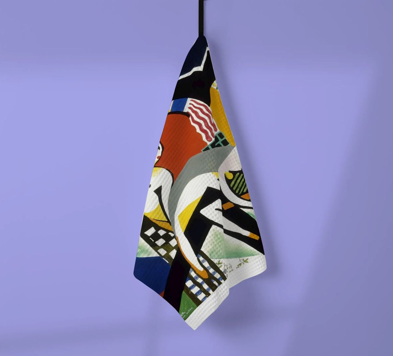 Stuart Davis Thundershower American Modernist Print tea towel by NorwesClub