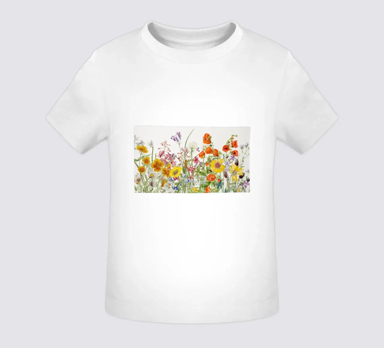 Stampa d'arte di studio botanico sui fiori selvatici maglietta neonato da NorwesClub