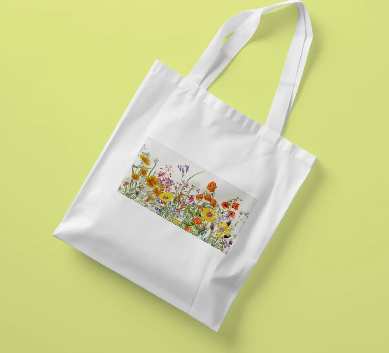 Stampa d'arte di studio botanico sui fiori selvatici borsa in juta da NorwesClub