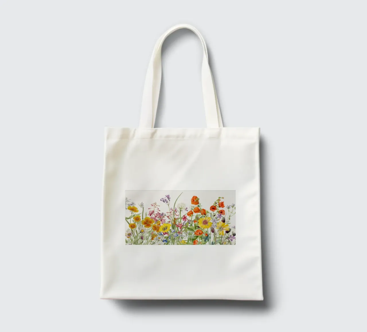 Stampa d'arte di studio botanico sui fiori selvatici borsa in juta da NorwesClub