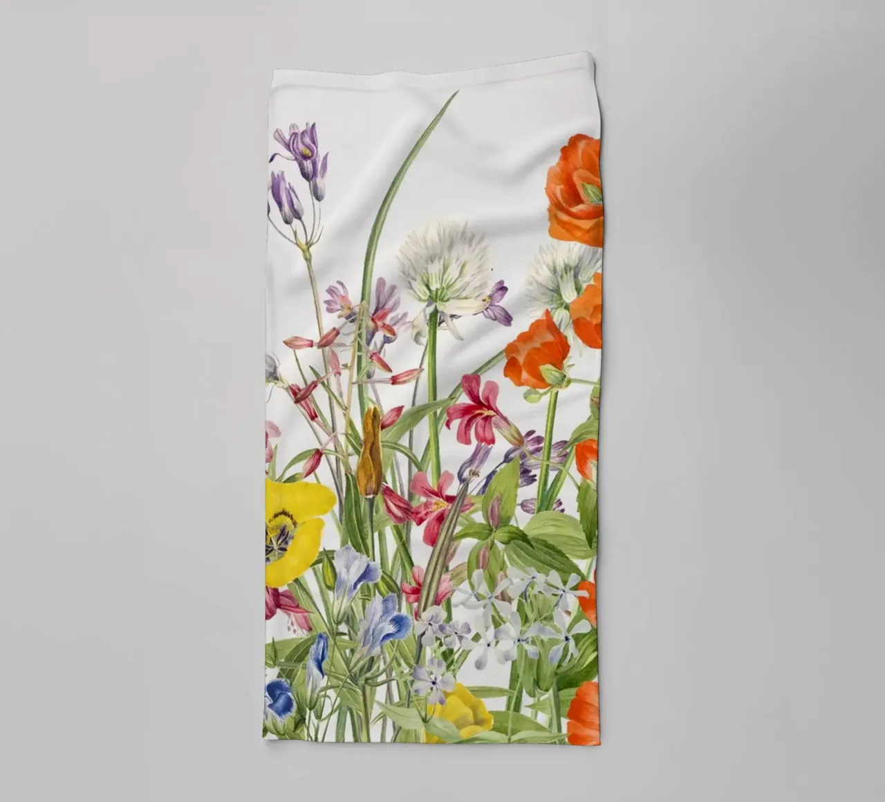 Stampa d'arte di studio botanico sui fiori selvatici asciugamano da bagno da NorwesClub