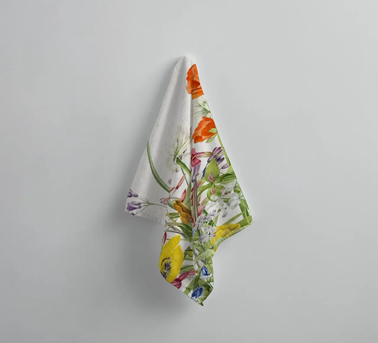 Stampa d'arte di studio botanico sui fiori selvatici asciugamano da bagno da NorwesClub