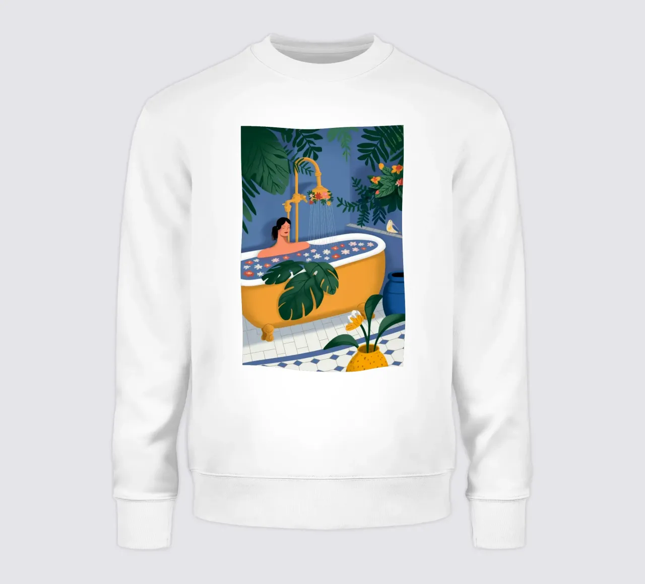 Tropical Bath Retreat Sweatshirt von Fine Sanctuary