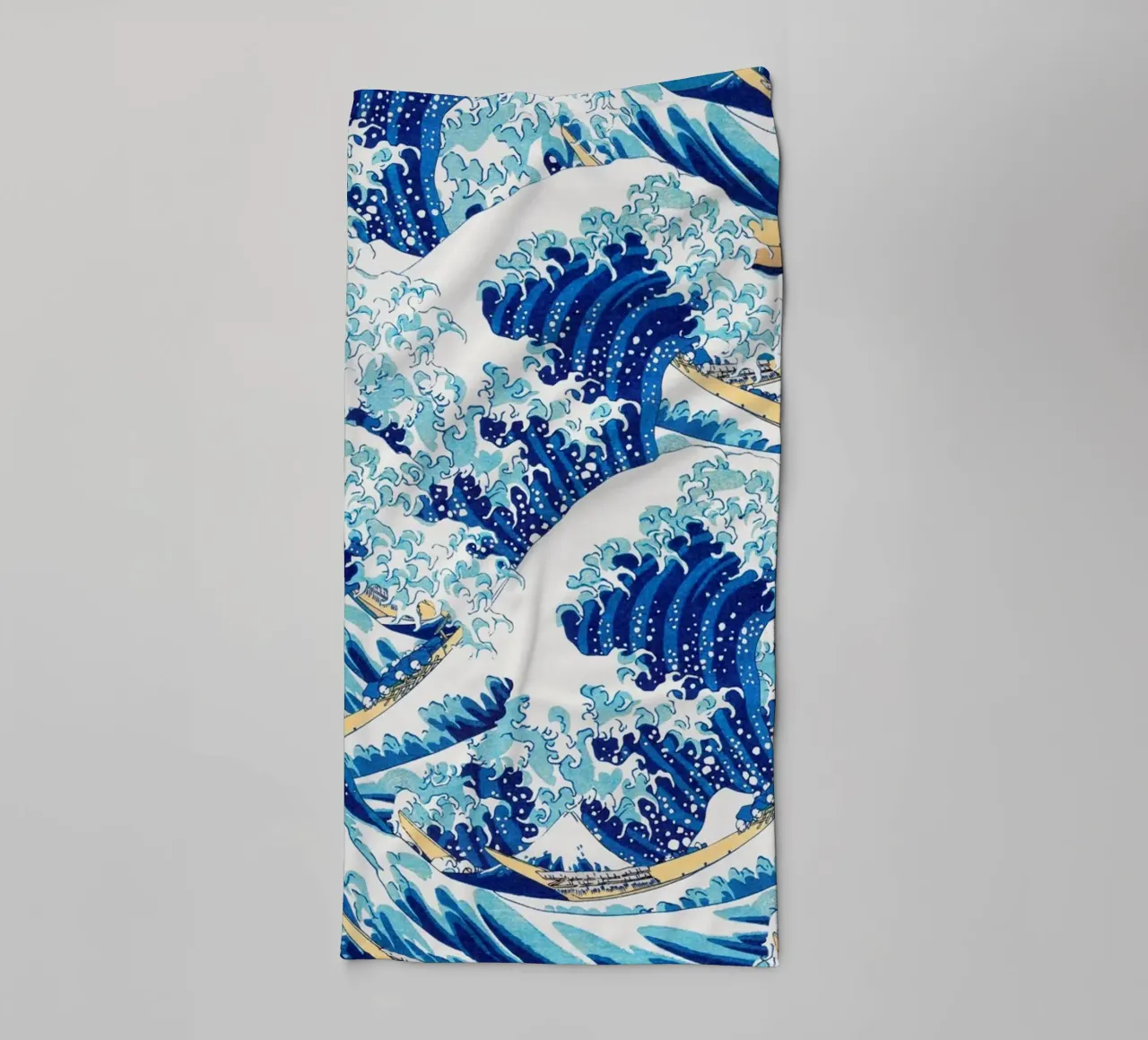 Japanese Waves Pattern Ukiyo-e Woodblock Art Print towel by NorwesClub