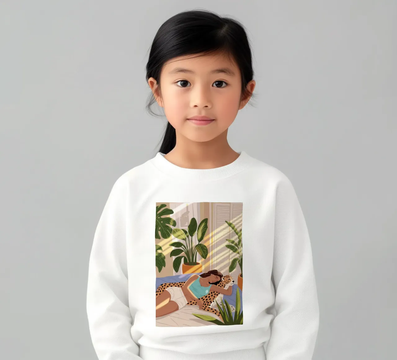 Sun-Drenched Relaxation kids sweatshirt by Fine Sanctuary