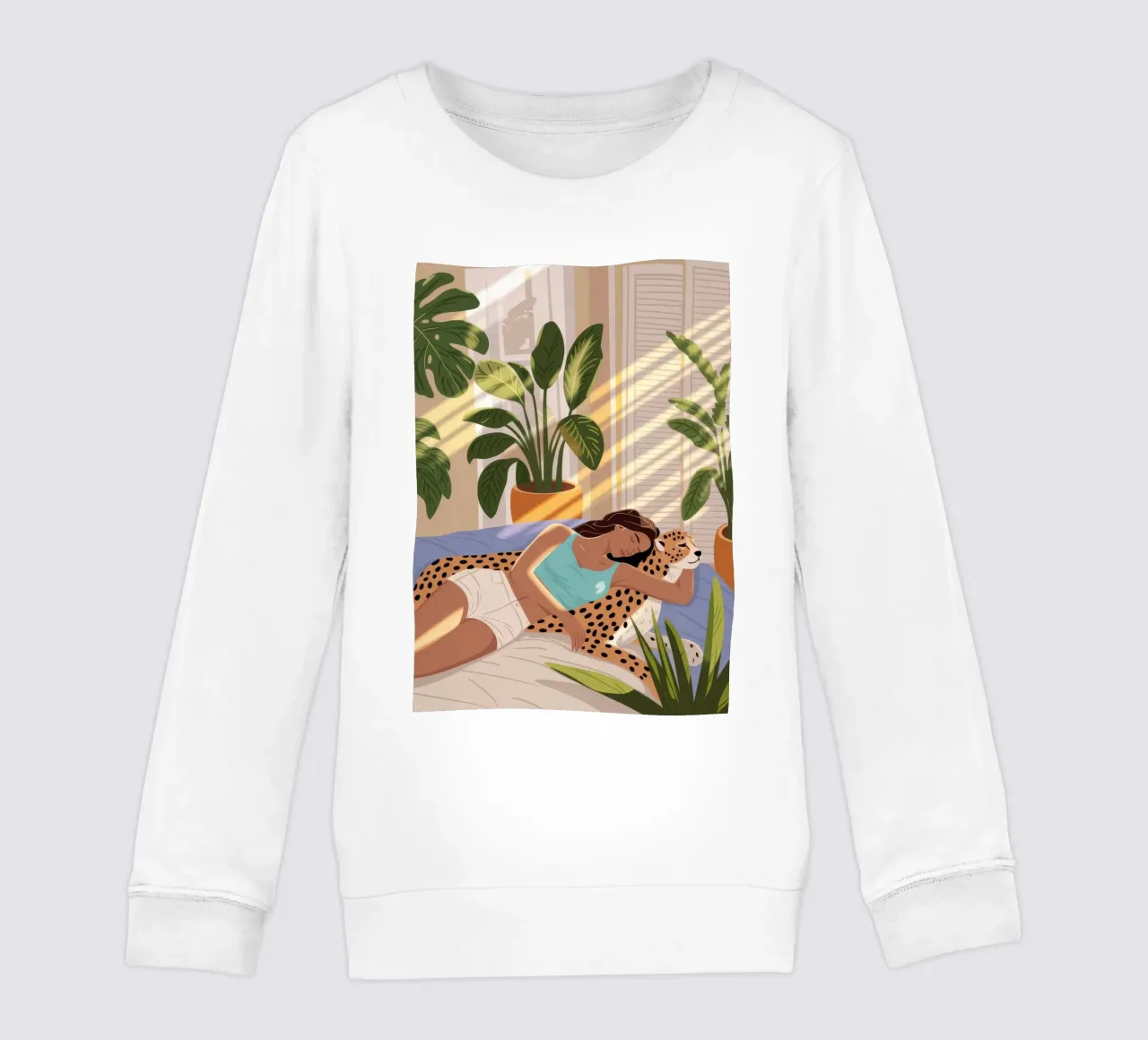 Sun-Drenched Relaxation kids sweatshirt by Fine Sanctuary