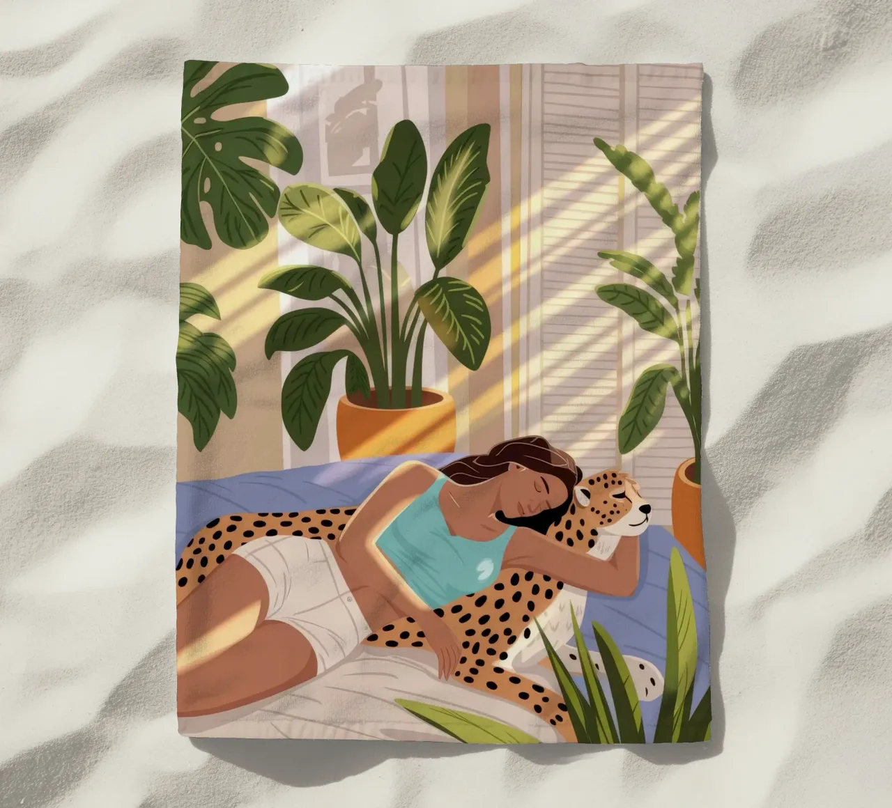 Sun-Drenched Relaxation beach towel by Fine Sanctuary