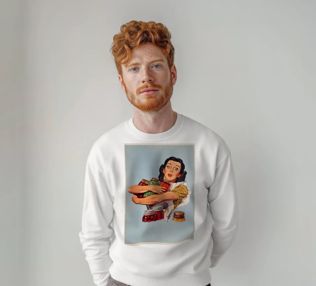 Dynamic Figures Flags Modernist Illustration Print sweatshirt by NorwesClub