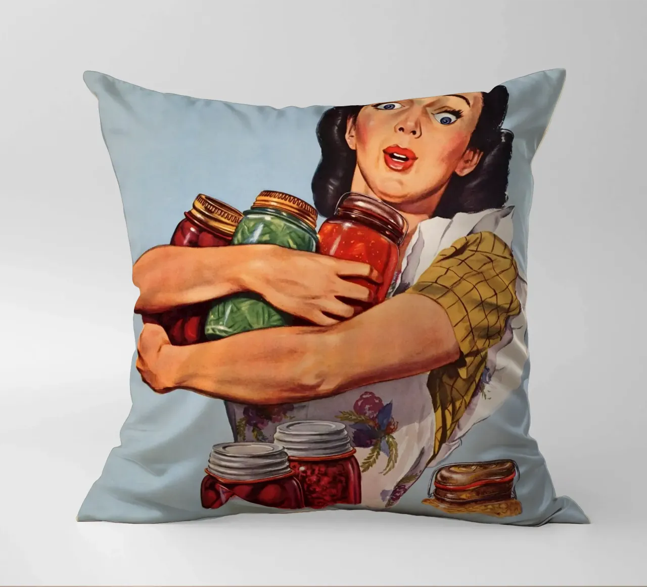 Dynamic Figures Flags Modernist Illustration Print decorative cushion by NorwesClub