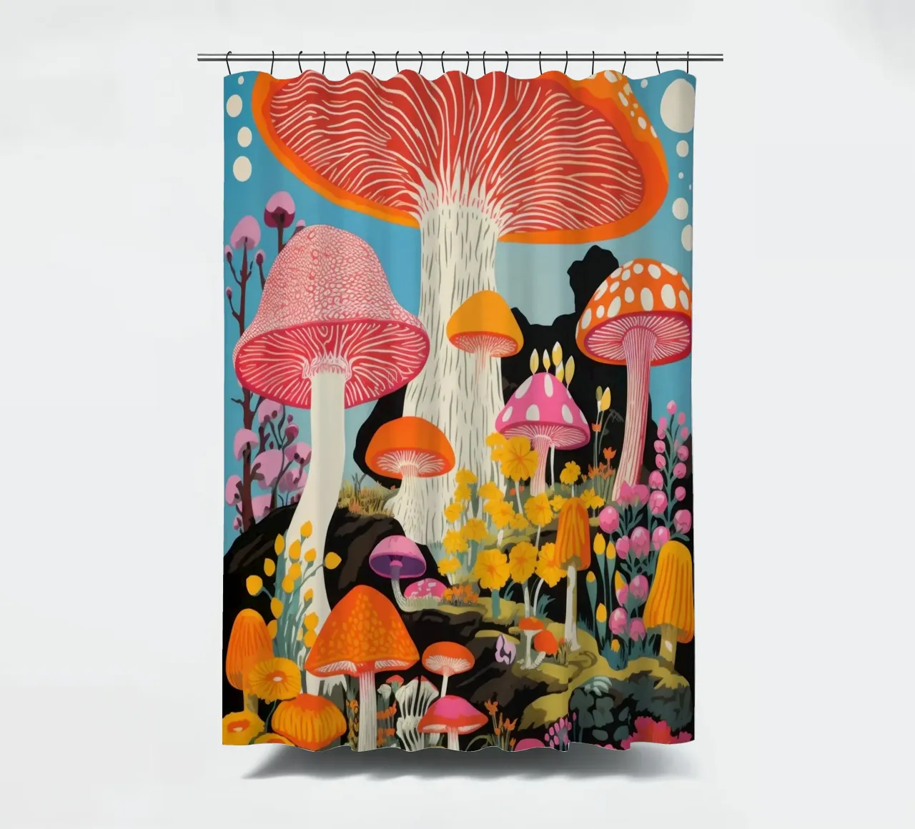 Champignon géant Fantasy Landscape Art Print rideau de douche de NorwesClub