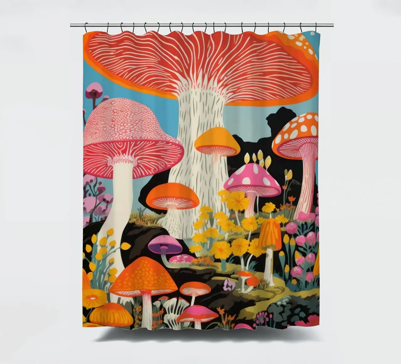 Champignon géant Fantasy Landscape Art Print rideau de douche de NorwesClub