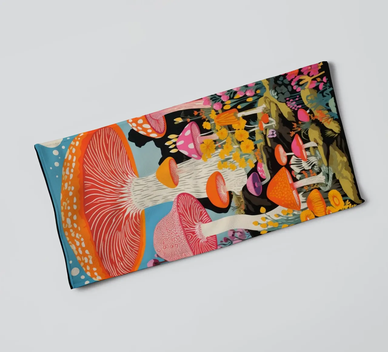 Champignon géant Fantasy Landscape Art Print serviette de bain de NorwesClub