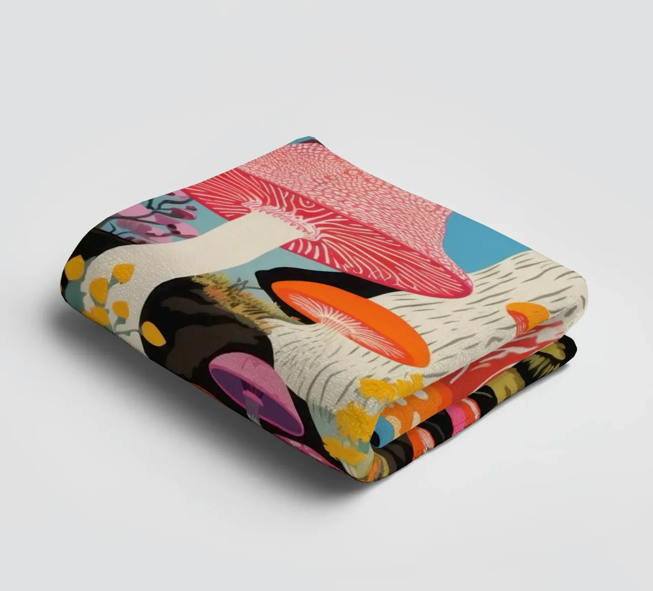 Champignon géant Fantasy Landscape Art Print serviette de bain de NorwesClub