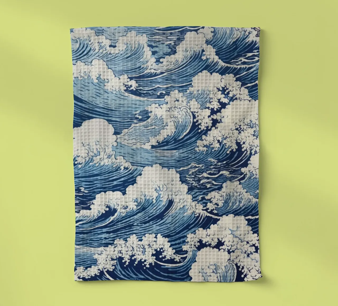 Motif de vagues japonaises Ukiyo-e Woodblock Art Print torchon de NorwesClub