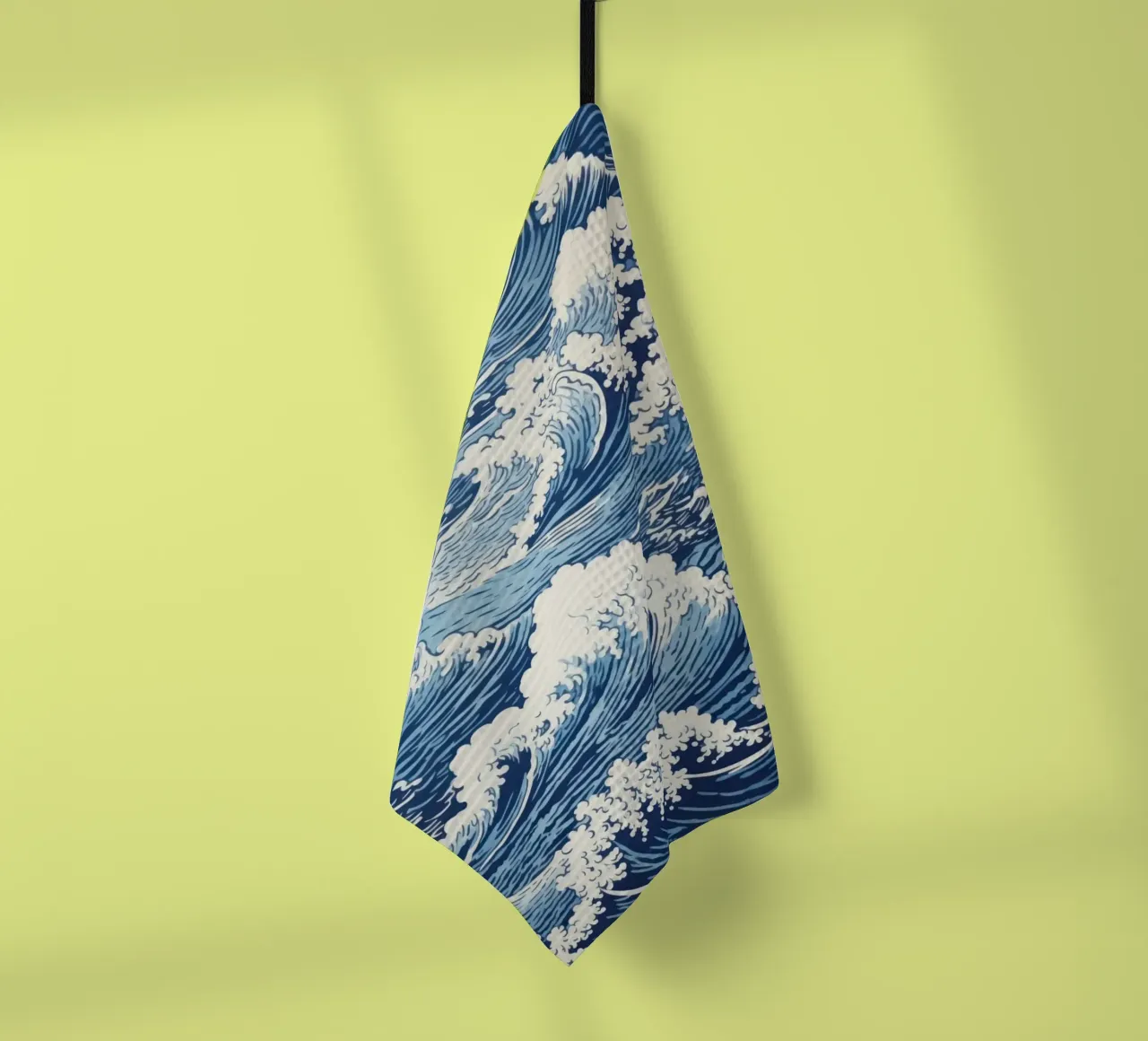 Motif de vagues japonaises Ukiyo-e Woodblock Art Print torchon de NorwesClub