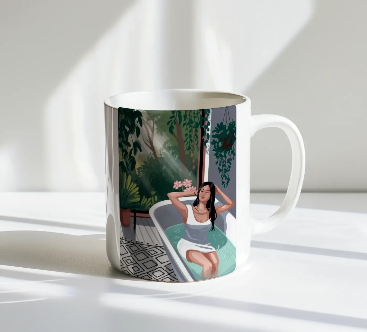Refreshing Bath Escape ceramic mug by Fine Sanctuary