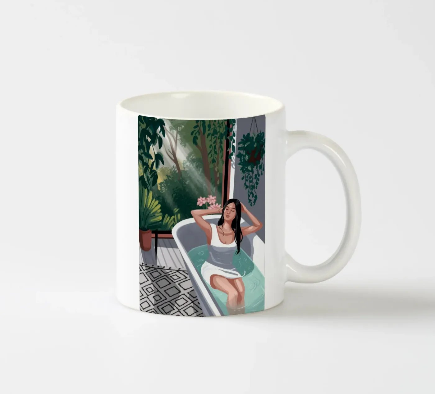Refreshing Bath Escape ceramic mug by Fine Sanctuary