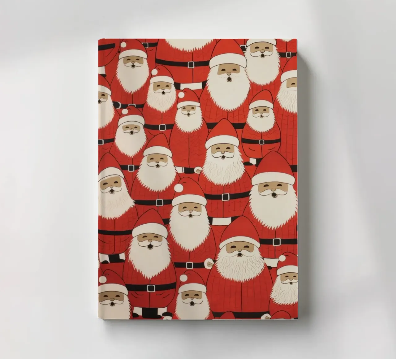 Santa Claus Christmas Repeating Pattern Art Print notebook by NorwesClub