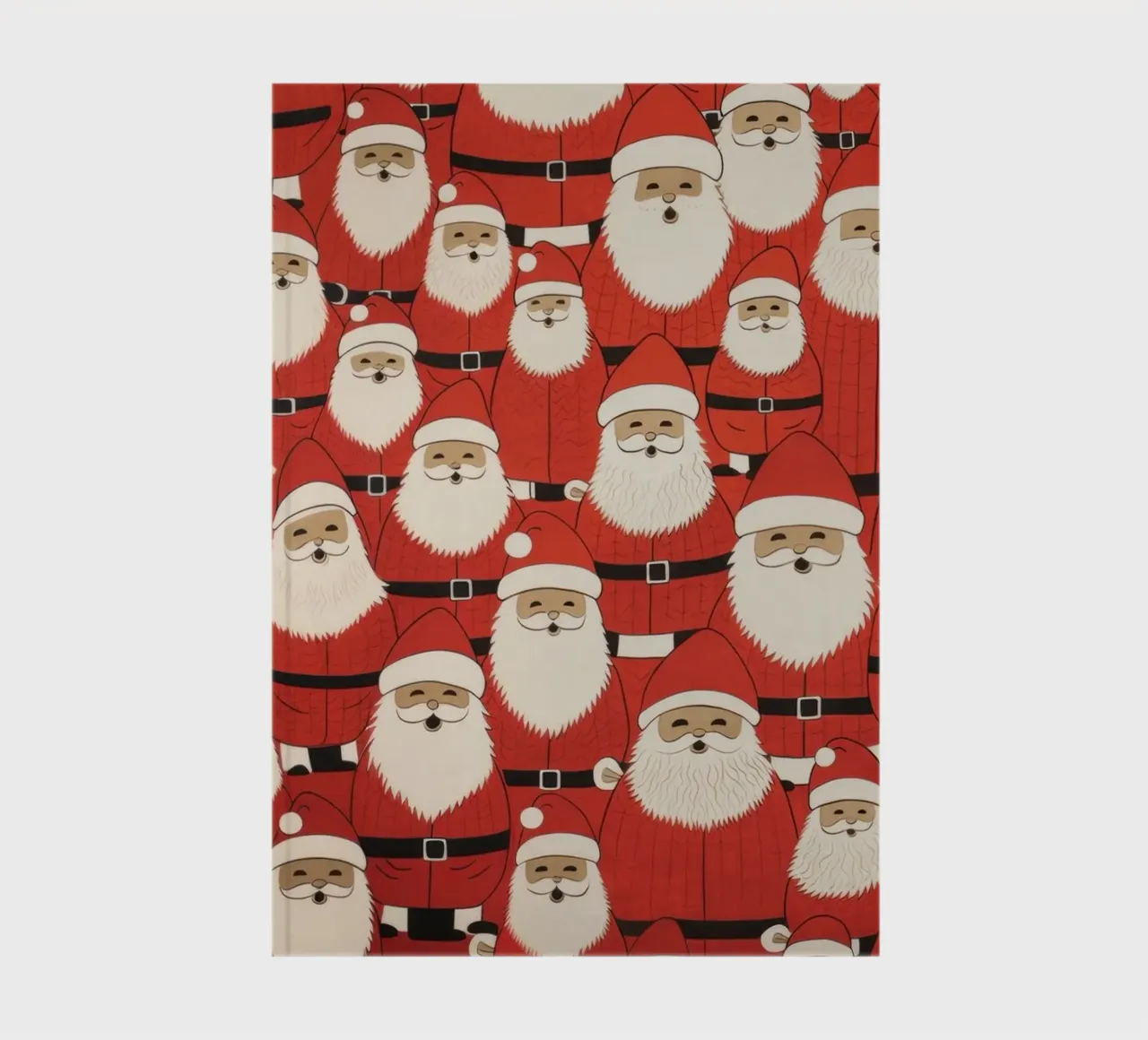 Santa Claus Christmas Repeating Pattern Art Print notebook by NorwesClub
