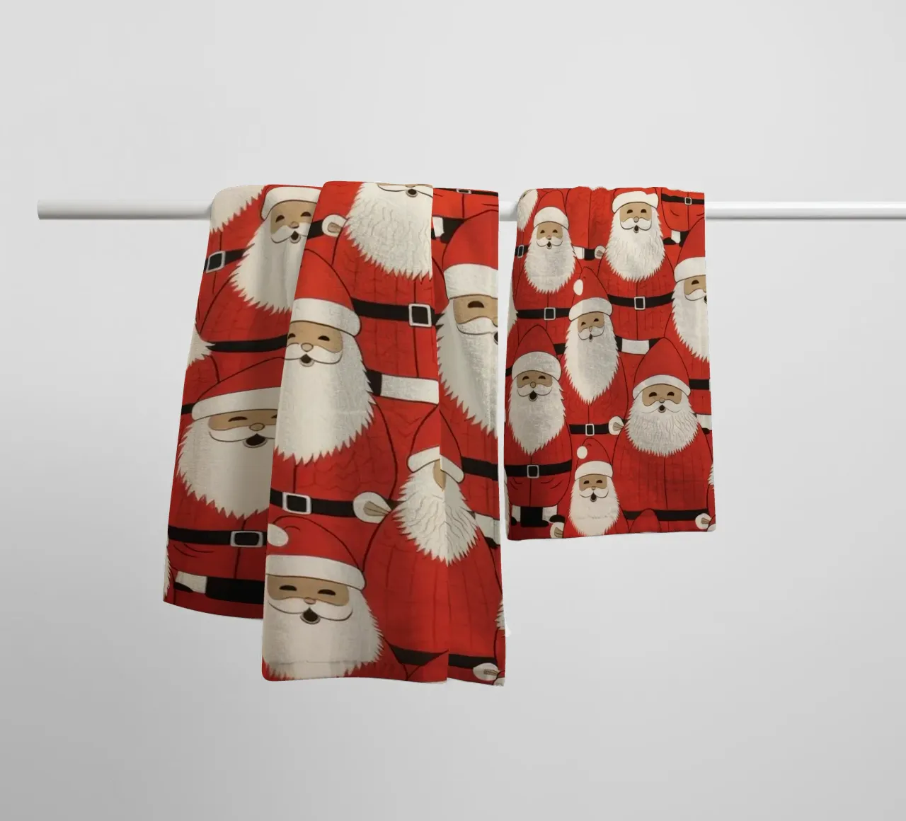 Santa Claus Christmas Repeating Pattern Art Print towel by NorwesClub