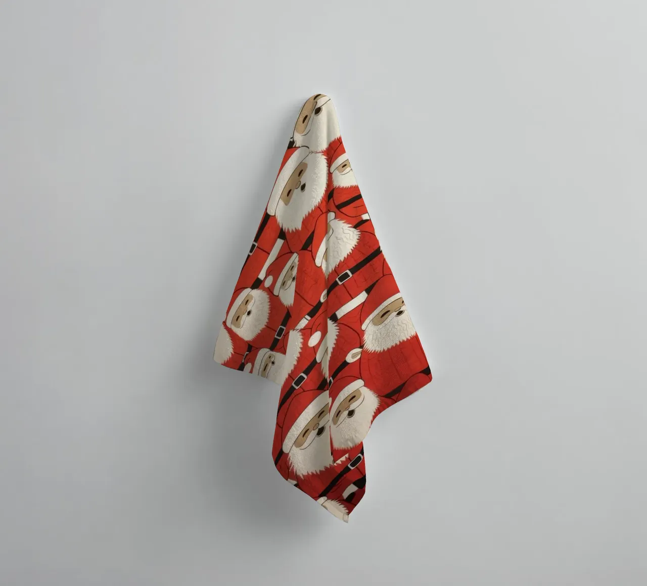 Santa Claus Christmas Repeating Pattern Art Print towel by NorwesClub