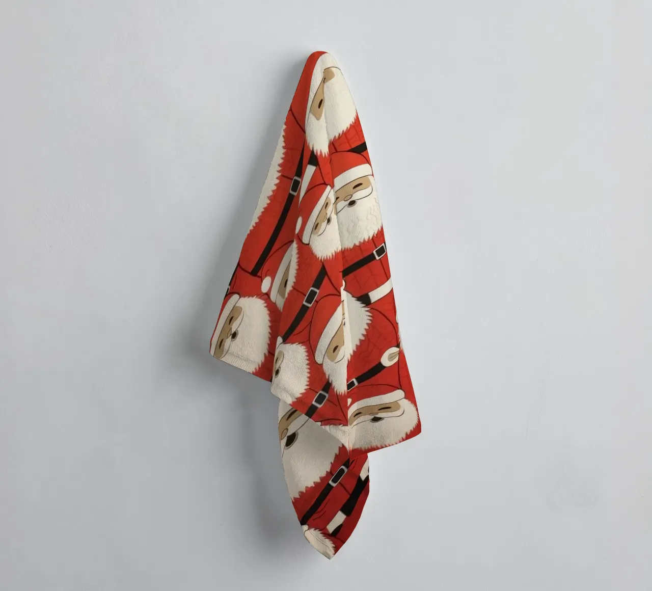 Santa Claus Christmas Repeating Pattern Art Print towel by NorwesClub