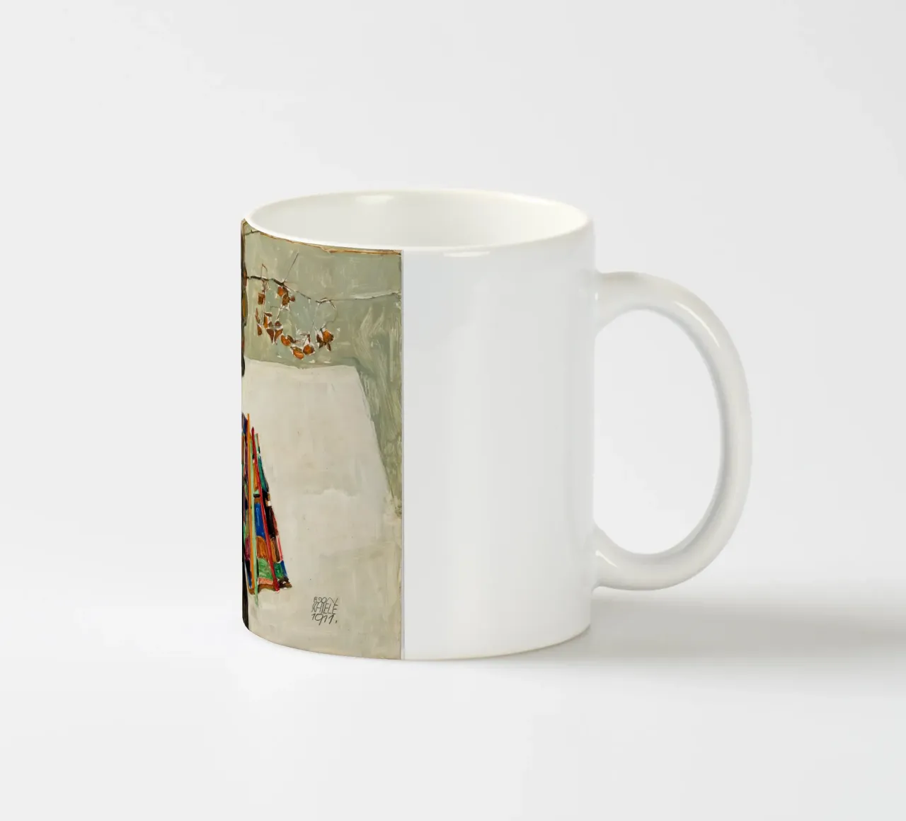 Egon Schiele Self-Portrait Expressionist Art Print Keramik Tasse von NorwesClub