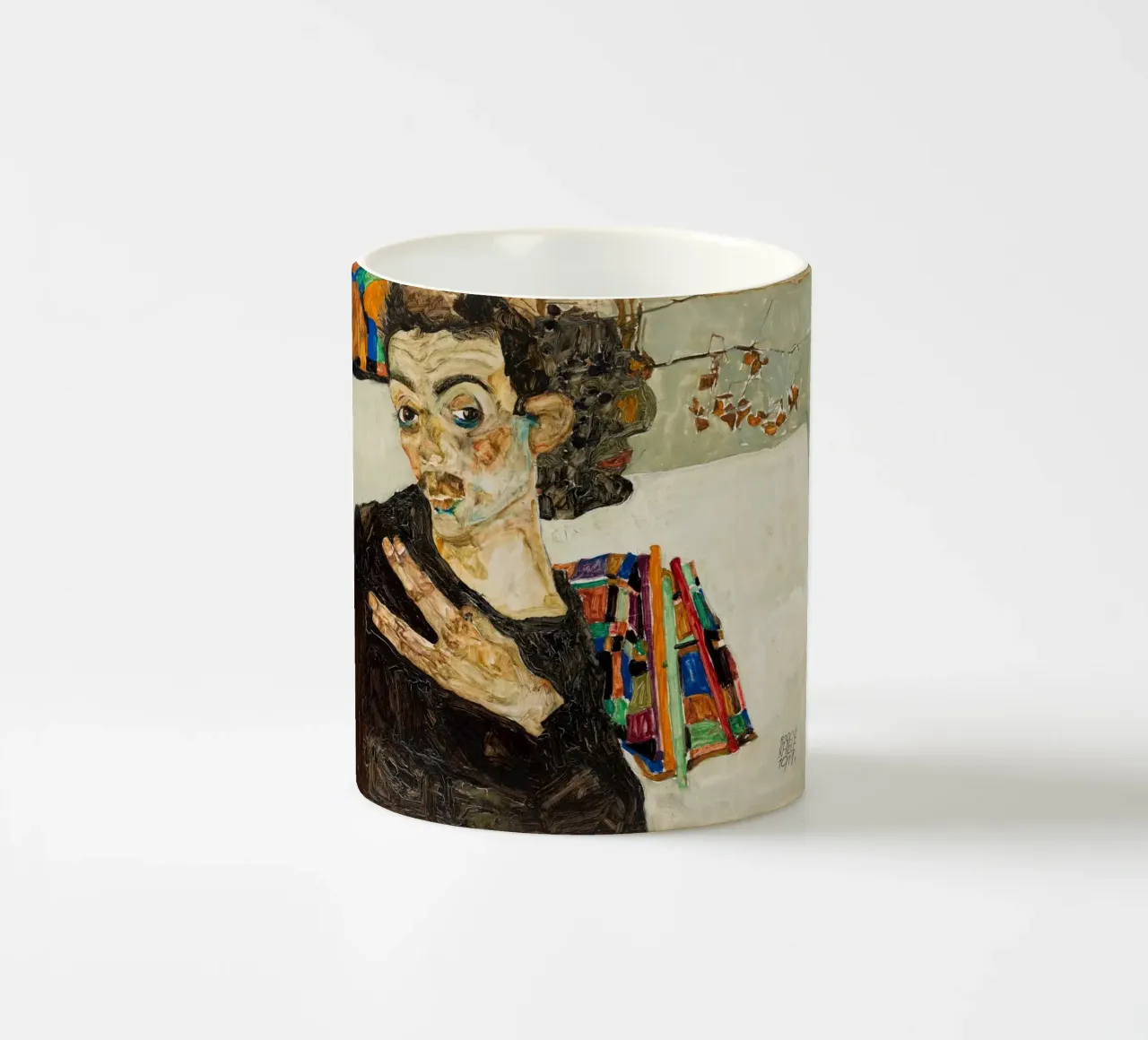 Egon Schiele Self-Portrait Expressionist Art Print Keramik Tasse von NorwesClub