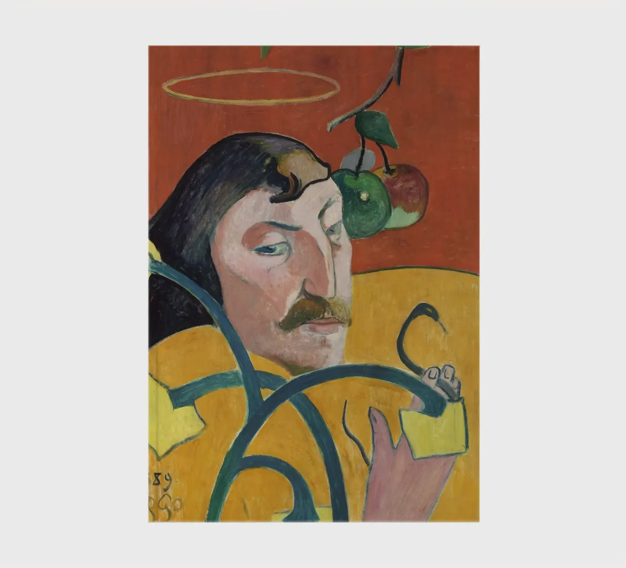 Gauguin Self-Portrait Halo Snake Symbolist Print notebook by NorwesClub