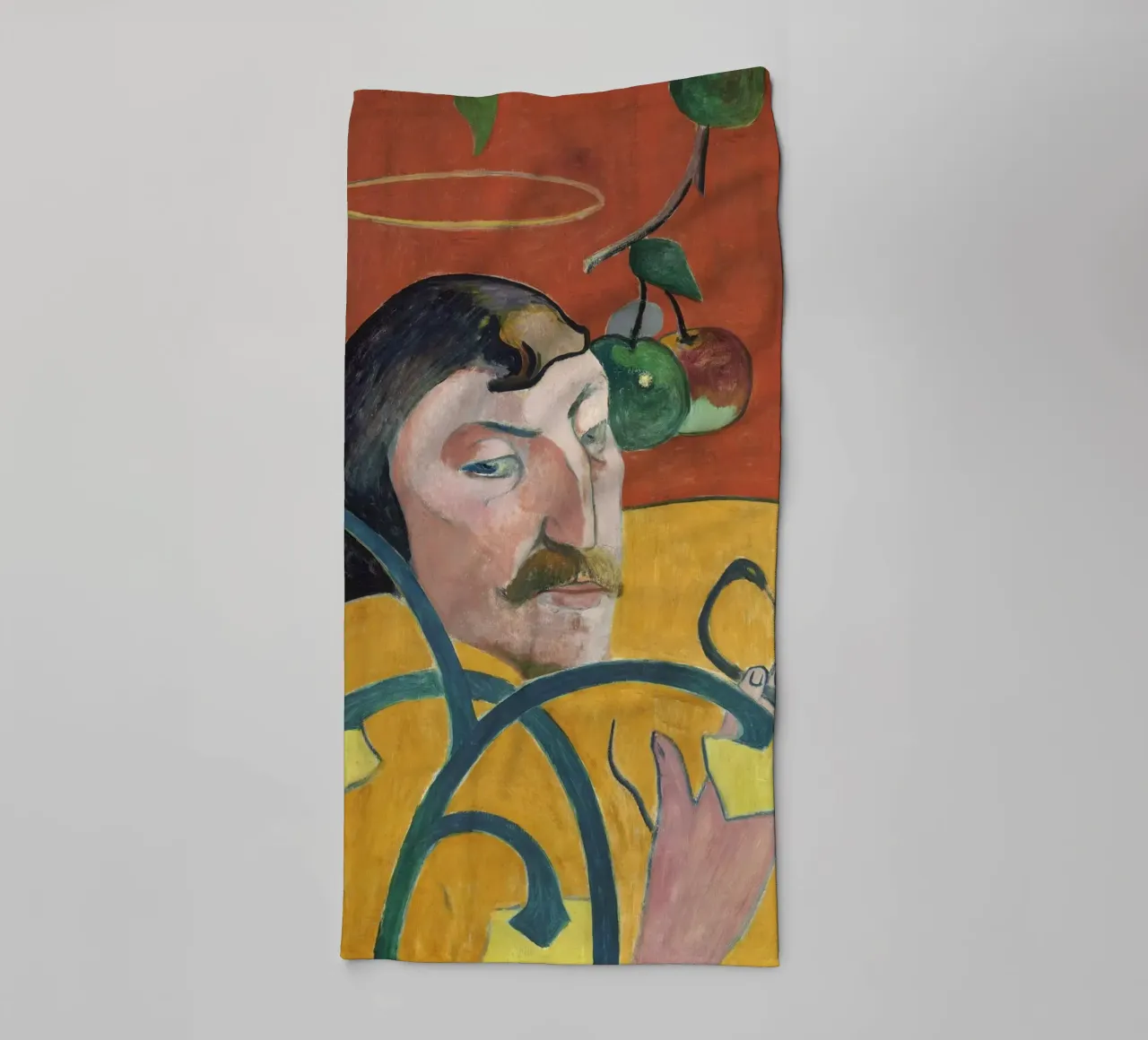 Gauguin Self-Portrait Halo Snake Symbolist Print towel by NorwesClub
