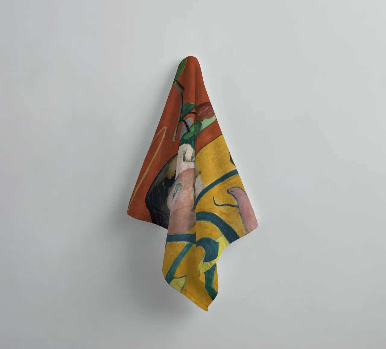 Gauguin Self-Portrait Halo Snake Symbolist Print towel by NorwesClub