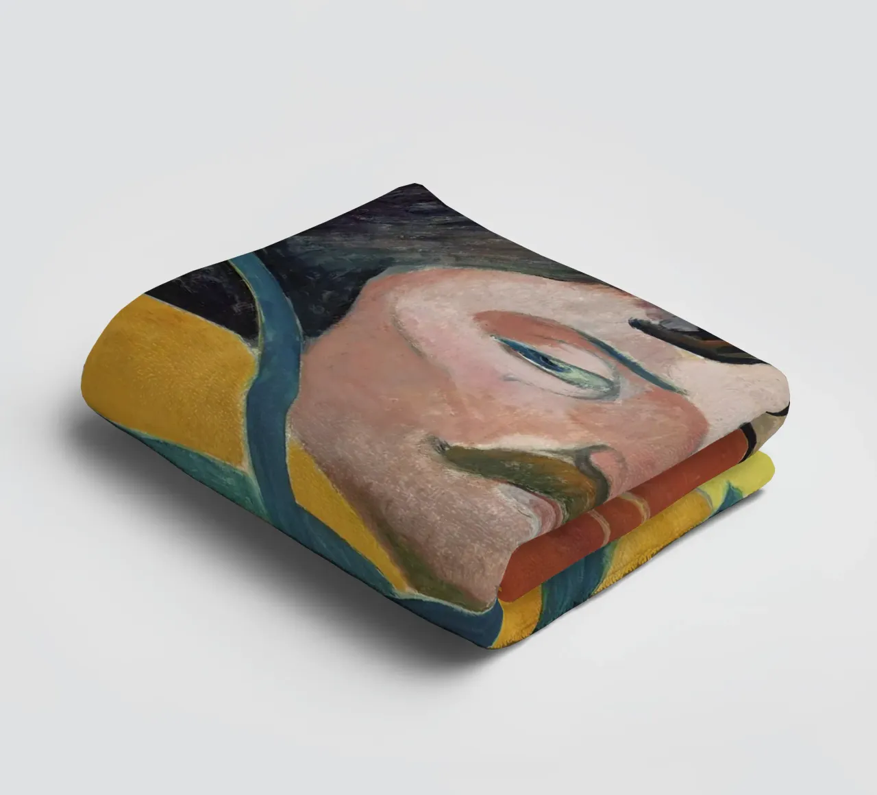 Gauguin Self-Portrait Halo Snake Symbolist Print towel by NorwesClub