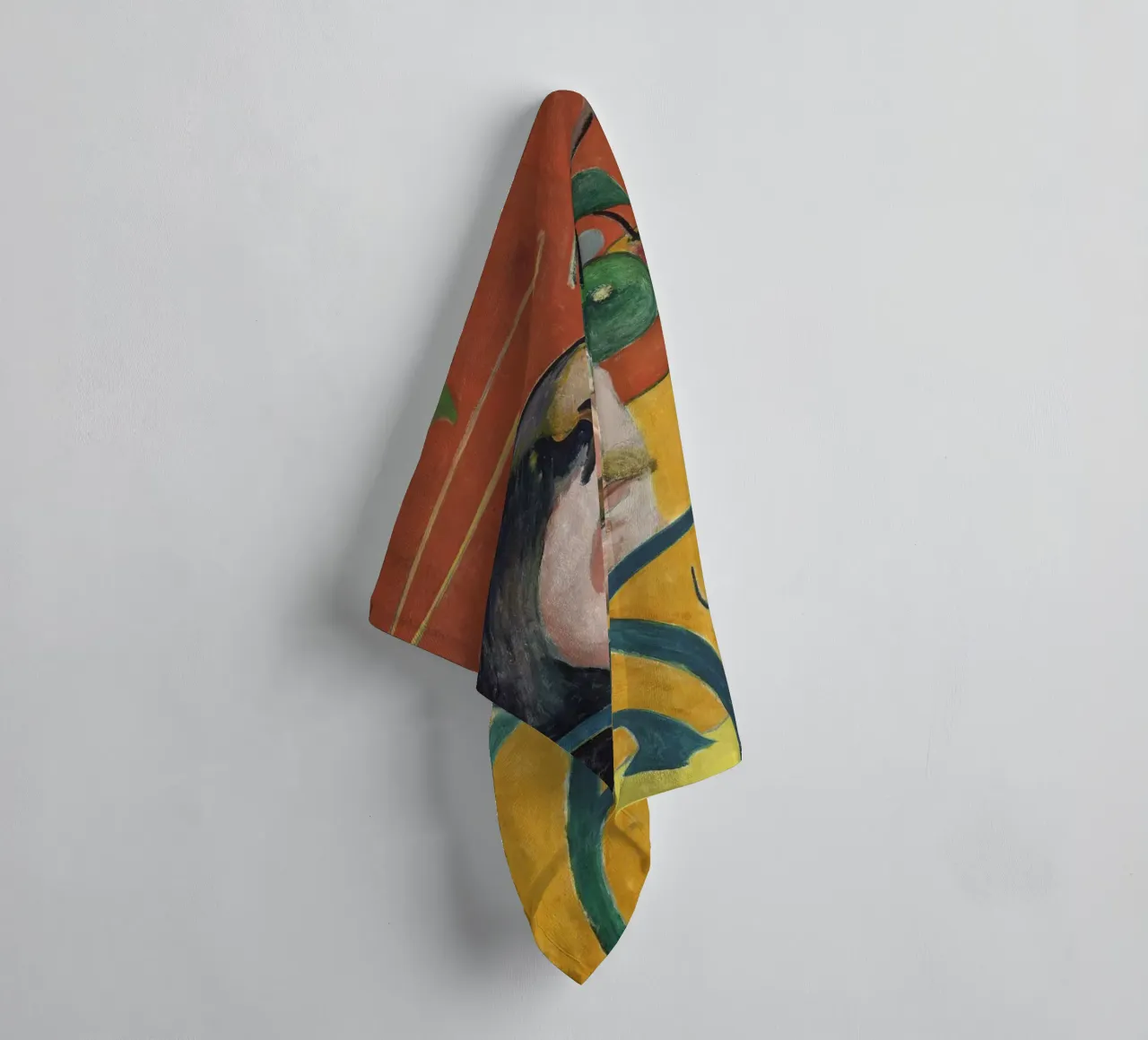 Gauguin Self-Portrait Halo Snake Symbolist Print towel by NorwesClub