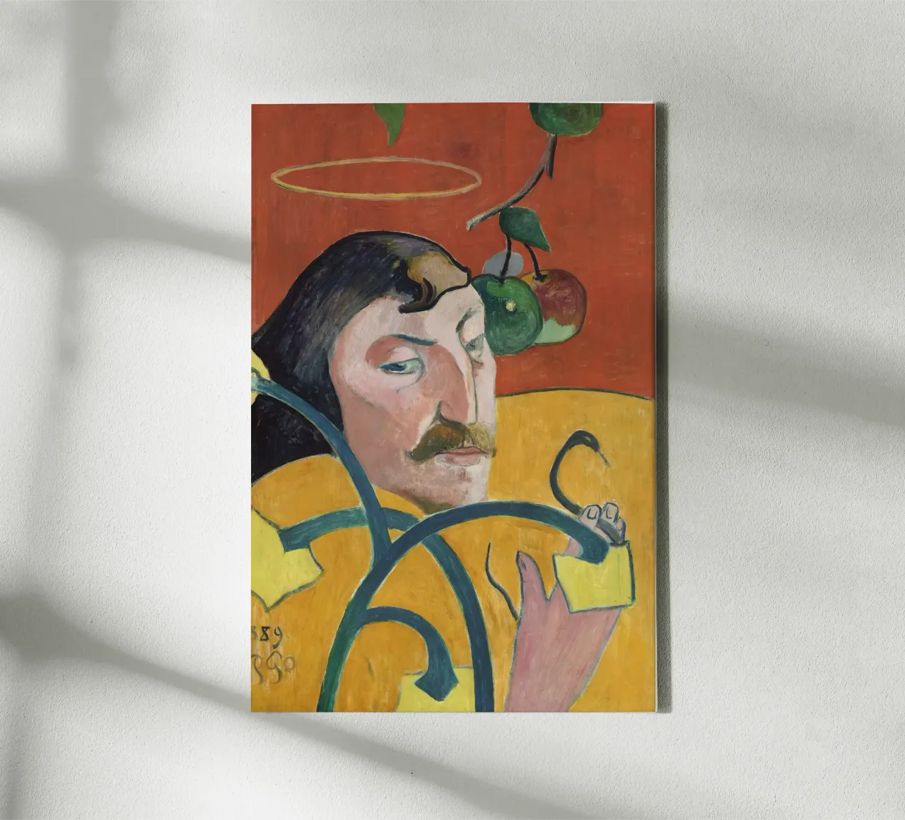 Gauguin Self-Portrait Halo Snake Symbolist Print canvas with Floater frame by NorwesClub