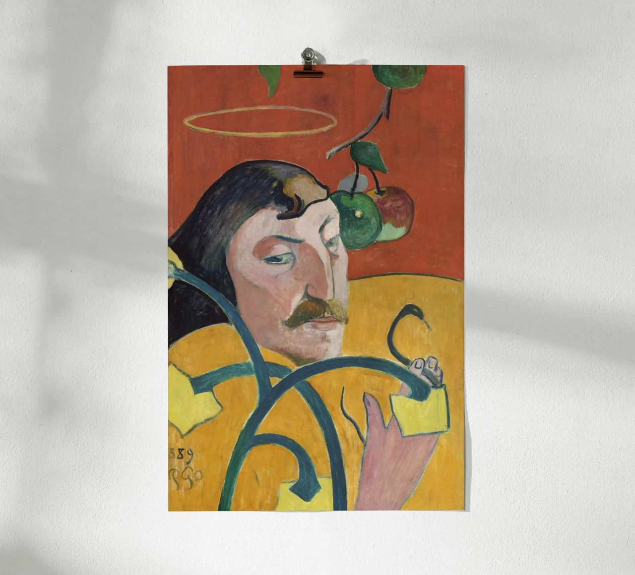 Gauguin Autoportrait Halo Snake Symbolist Print poster de NorwesClub