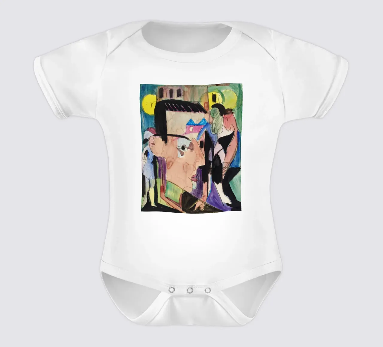 Kirchner Expressionist Figures Group Art Print Kurzarm Babybody von NorwesClub