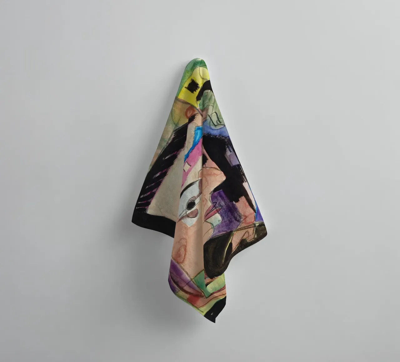 Kirchner Expressionist Figures Group Art Print towel by NorwesClub