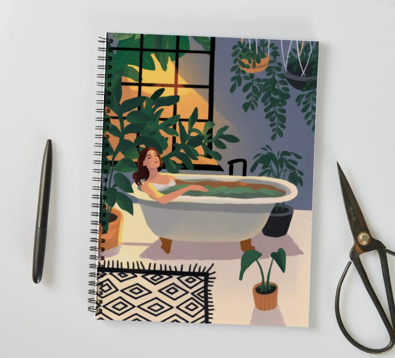 Luxurious Bath Haven spiral notebook by Fine Sanctuary