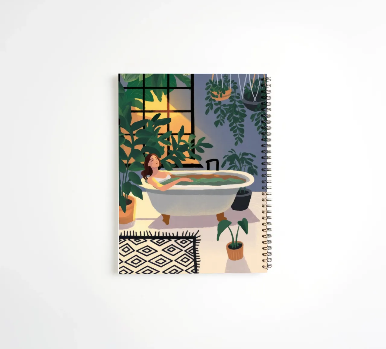 Luxurious Bath Haven spiral notebook by Fine Sanctuary