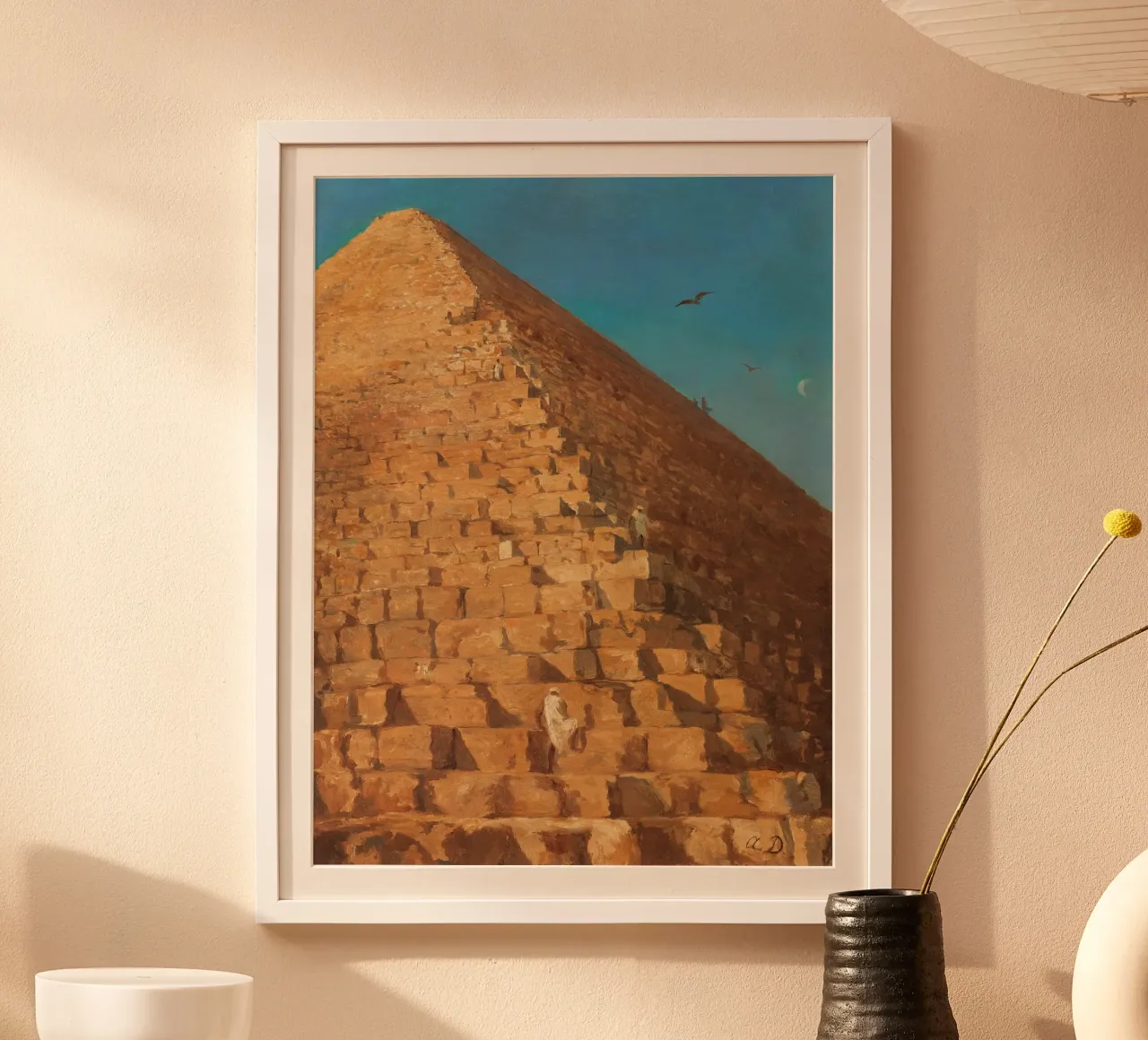 Große Pyramide Gizeh Ägypten Historischer Kunstdruck Poster von NorwesClub