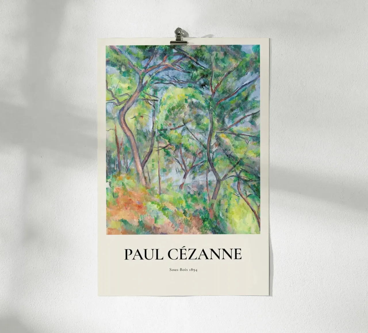 Cézanne - Sous-Bois poster con telaio in plastica da ARTOTHEK