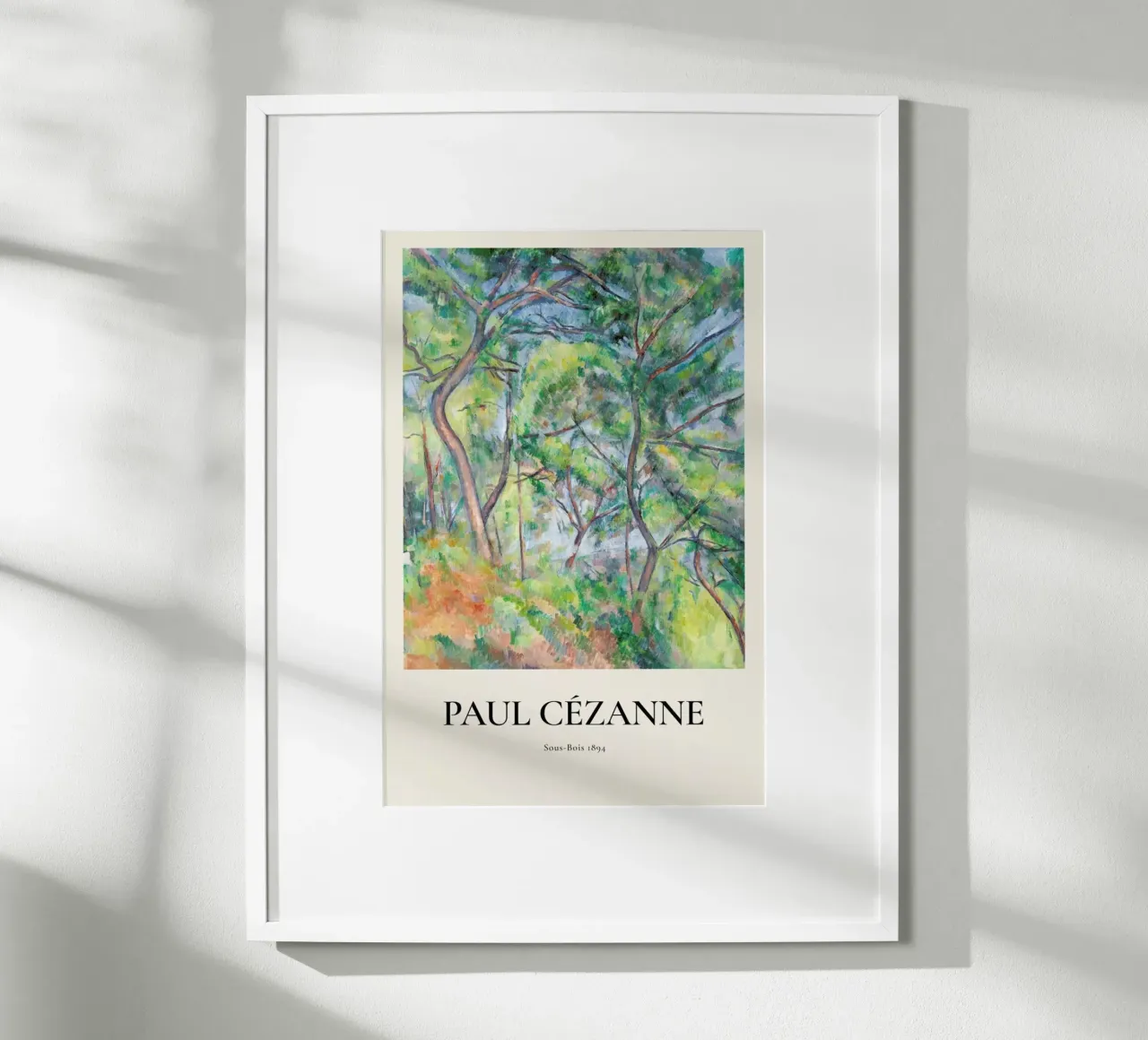 Cézanne - Sous-Bois poster con telaio in plastica da ARTOTHEK