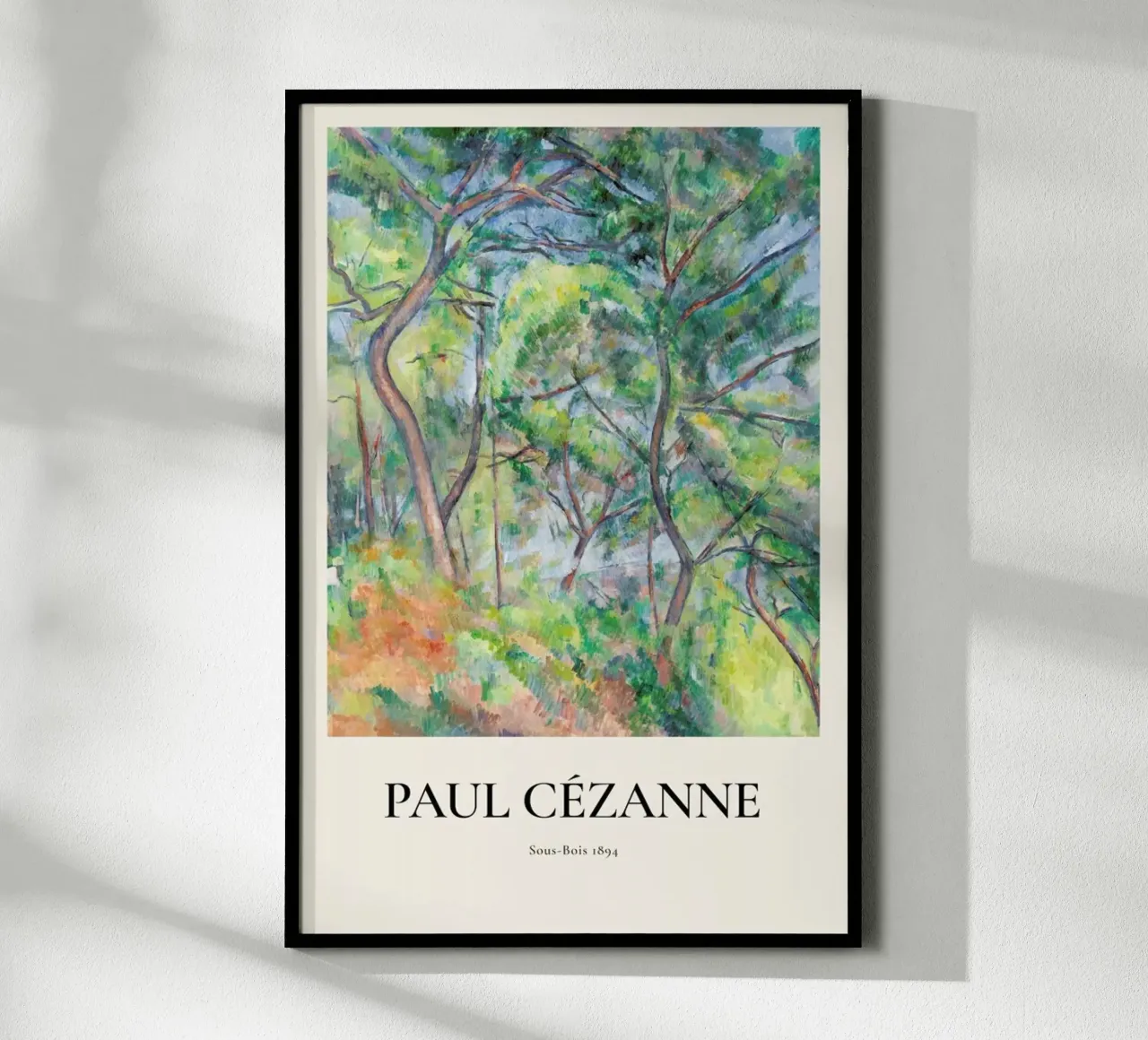 Cézanne - Sous-Bois poster con telaio in plastica da ARTOTHEK