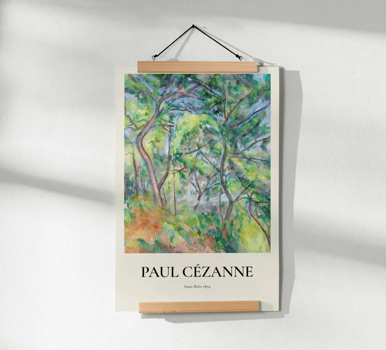 Cézanne - Sous-Bois poster con telaio in plastica da ARTOTHEK