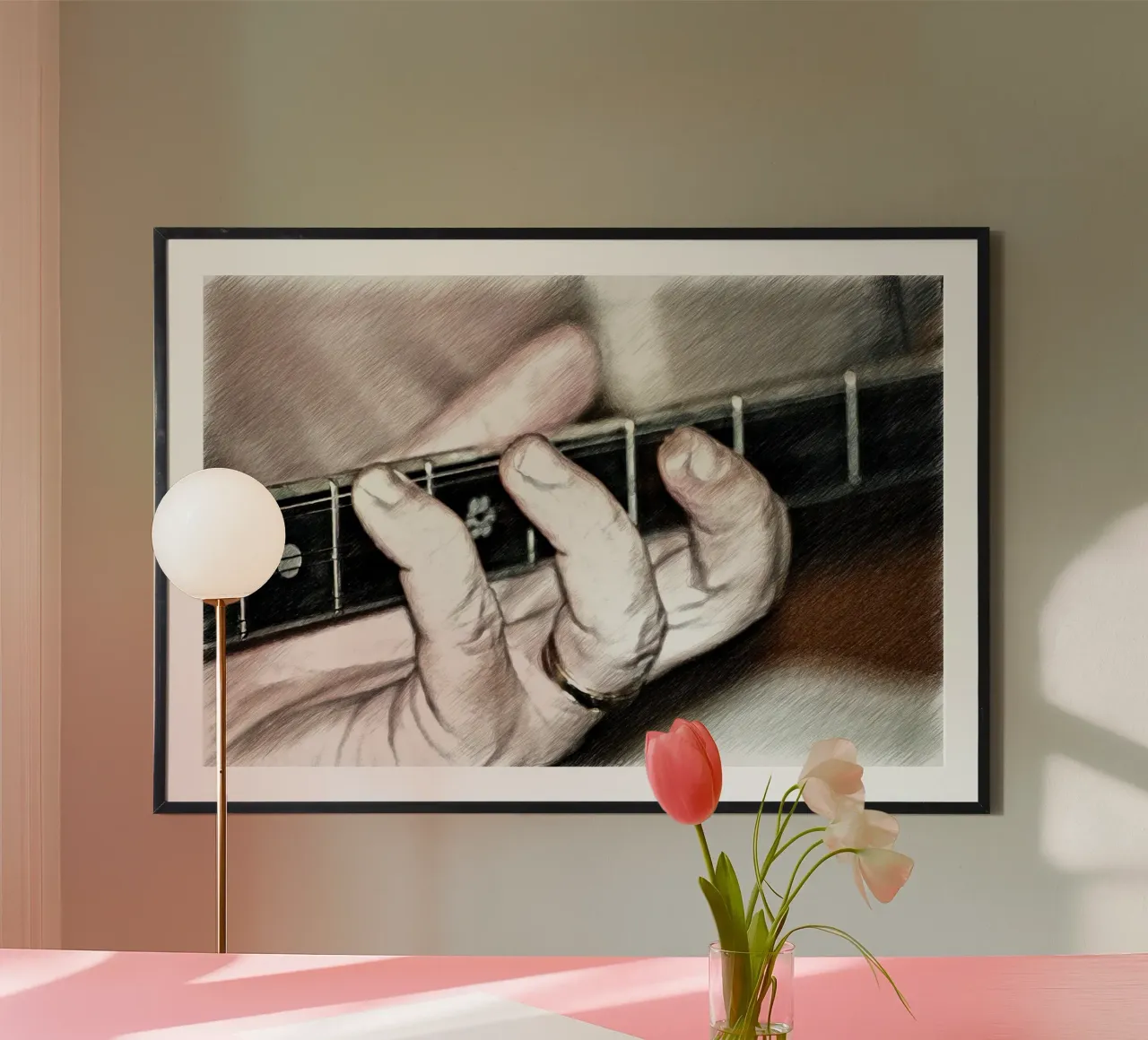 Bouzouki poster con telaio in alluminio da Massimo Frascogna