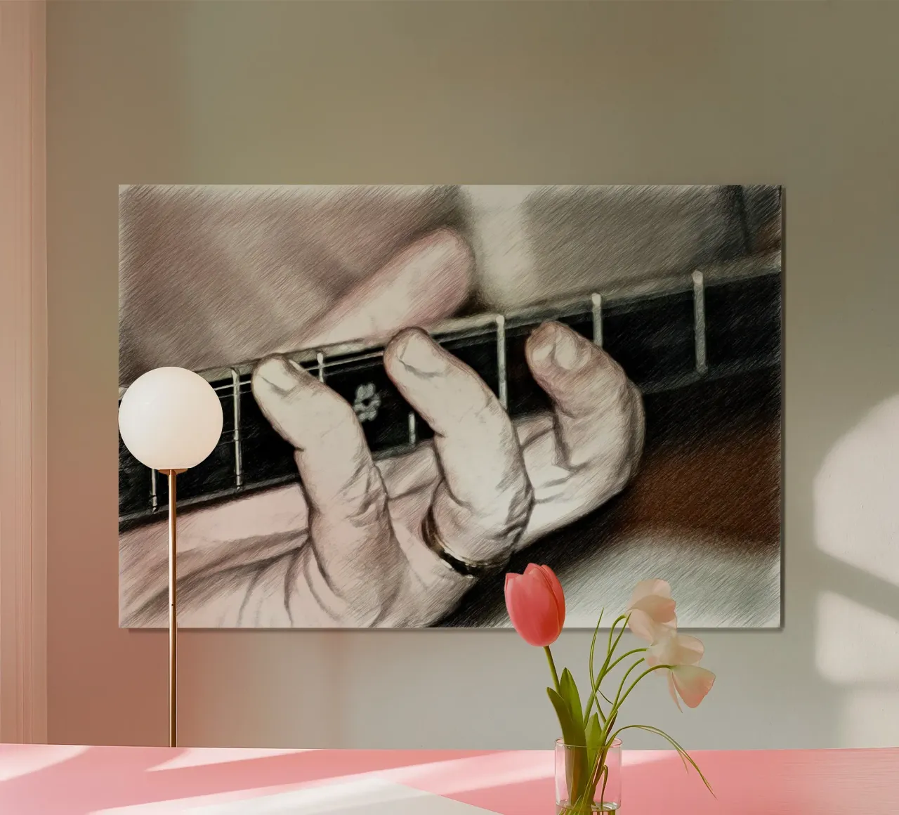 Bouzouki poster con telaio in alluminio da Massimo Frascogna