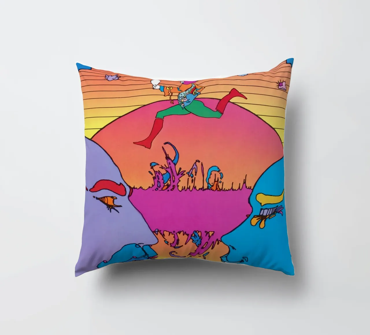 Poster psichedelico Peter Max USIA Foreign Service cuscino da NorwesClub