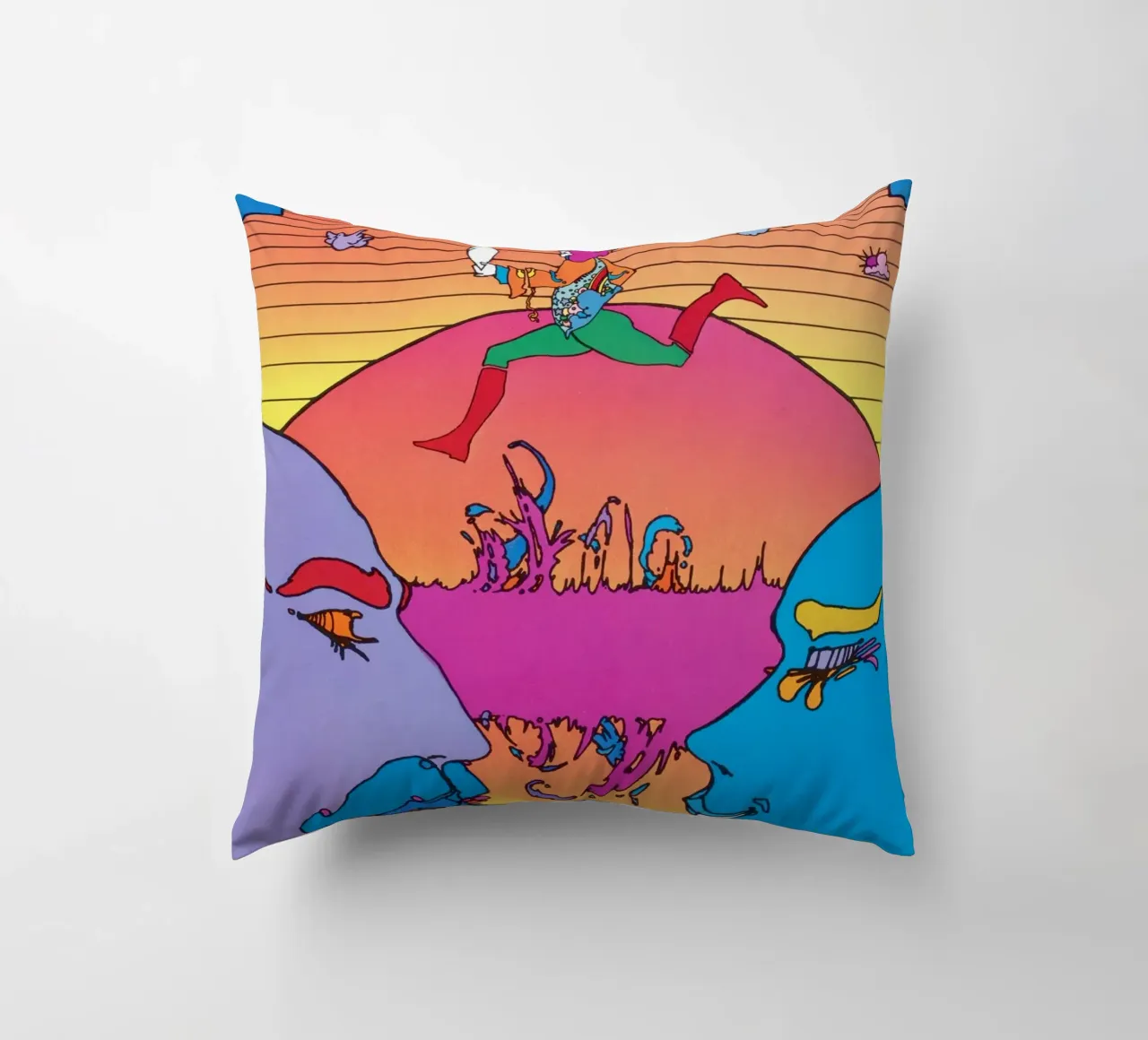 Poster psichedelico Peter Max USIA Foreign Service cuscino da NorwesClub