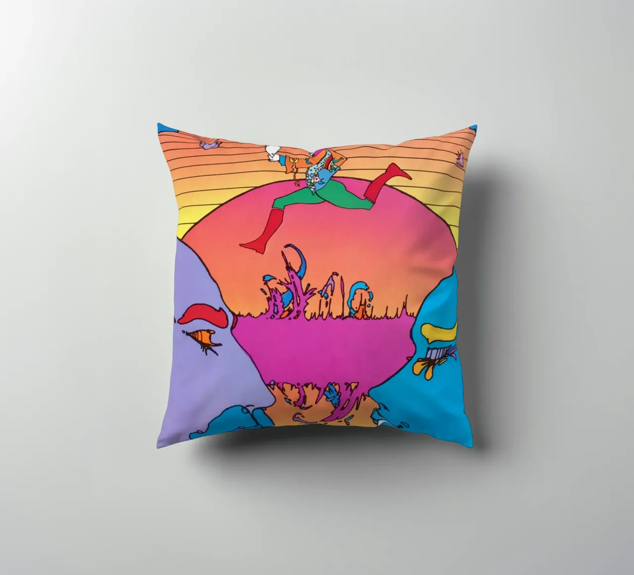 Poster psichedelico Peter Max USIA Foreign Service cuscino da NorwesClub